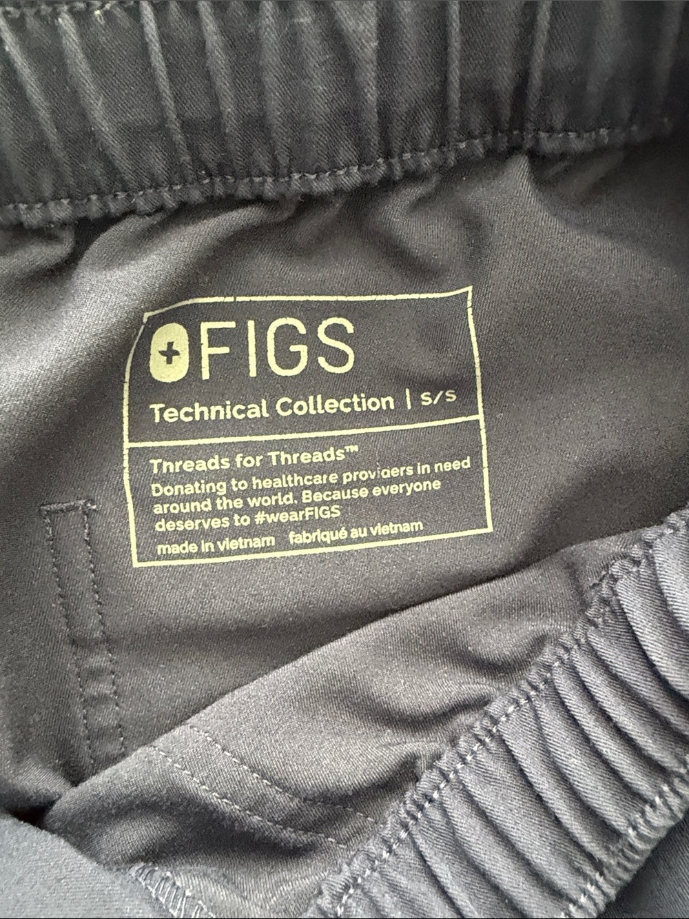 Figs Navy Scrub Set Medium Top and Small Short Bottom - Picture 6 of 6